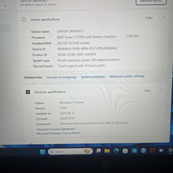 Hp Pavillion laptop - Picture 2 of 2